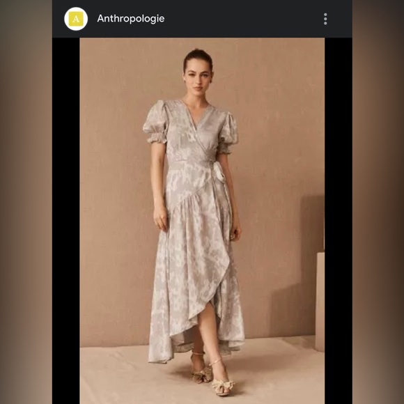 Grey Biscayne Ruffle Wrap Dress from BHLDN | Size S - Picture 9 of 9